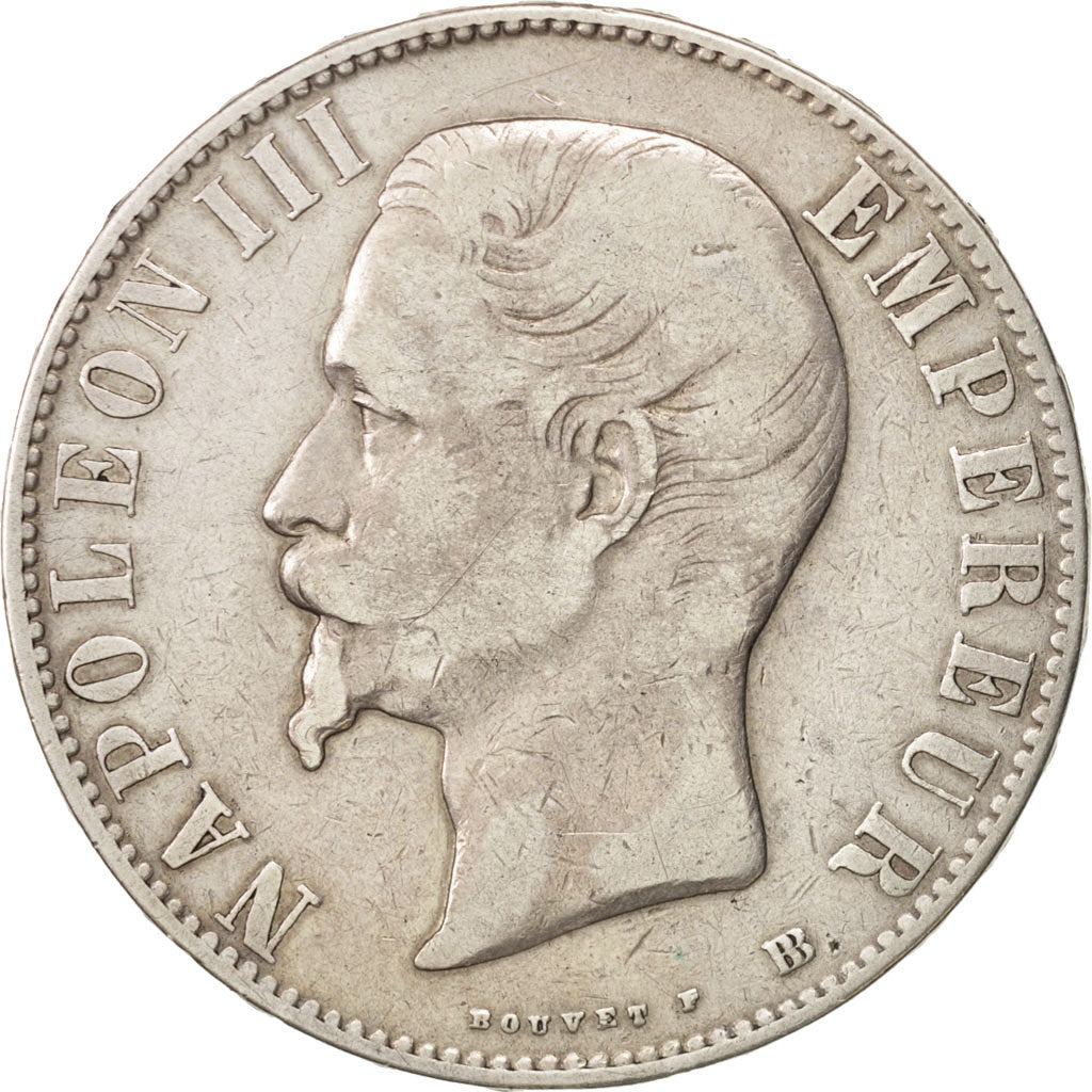 Coin, France, Napoleon III, Napoléon III, 5 Francs, 1856, Strasbourg