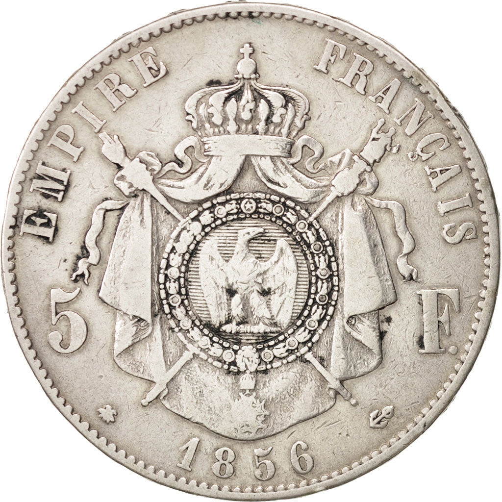 Coin, France, Napoleon III, Napoléon III, 5 Francs, 1856, Strasbourg