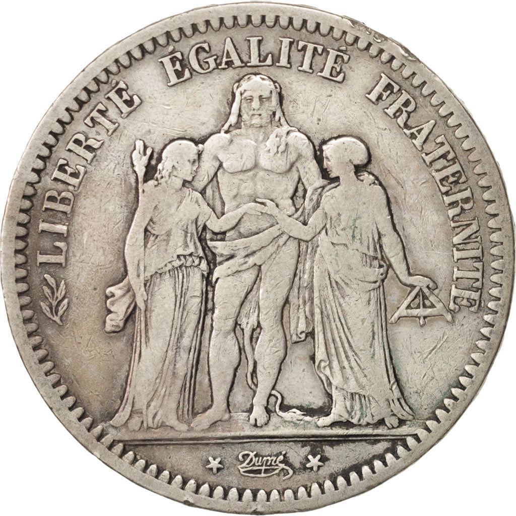 Coin, France, Hercule, 5 Francs, 1848, Paris, VF(30-35), Silver, KM:756.1