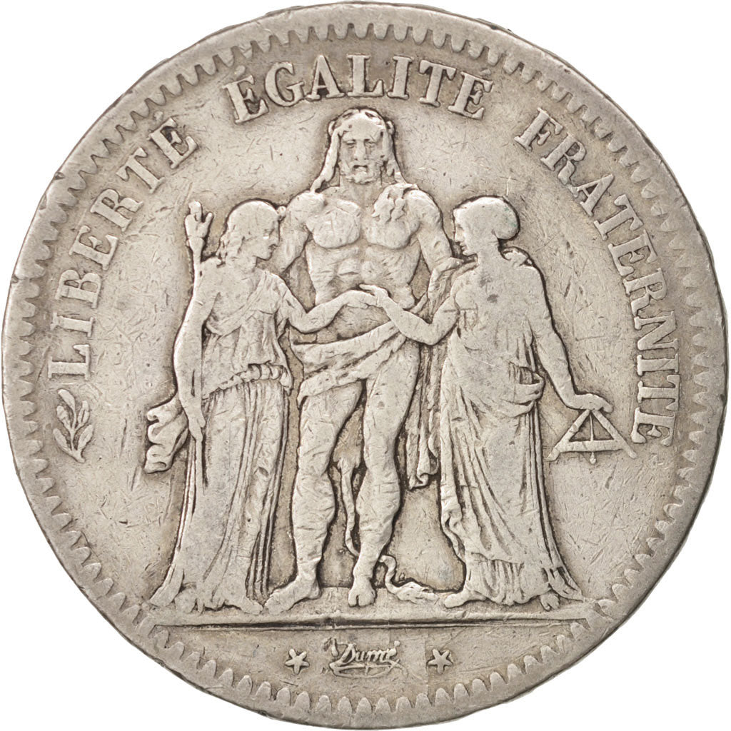 France, Hercule, 5 Francs, 1849, Paris, TB, Argent, KM:756.1, Gadoury:683