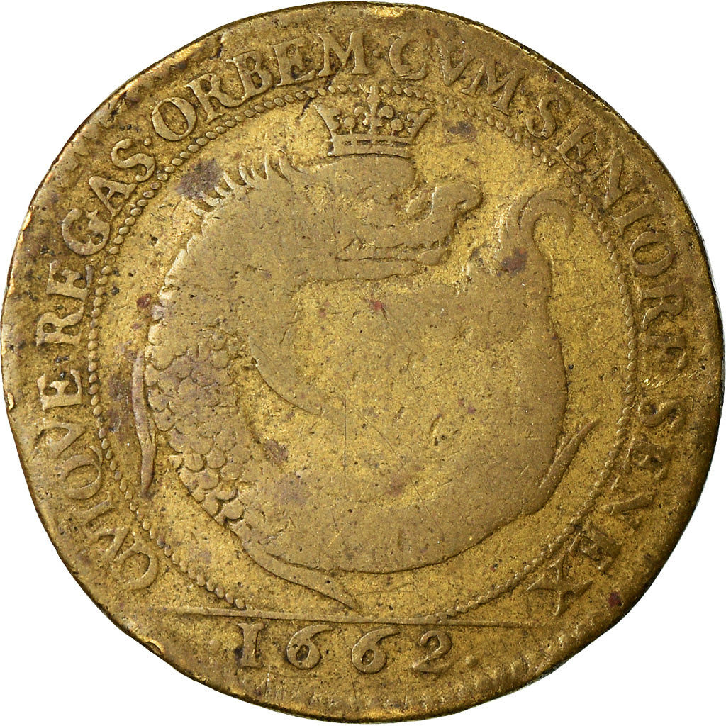 Frankrijk, Token, Dauphiné, Louis V le Grand Dauphin, History, 1662, ZG, Koper