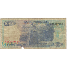 Banknote, Indonesia, 1000 Rupiah, 1992, KM:129c, VG(8-10)