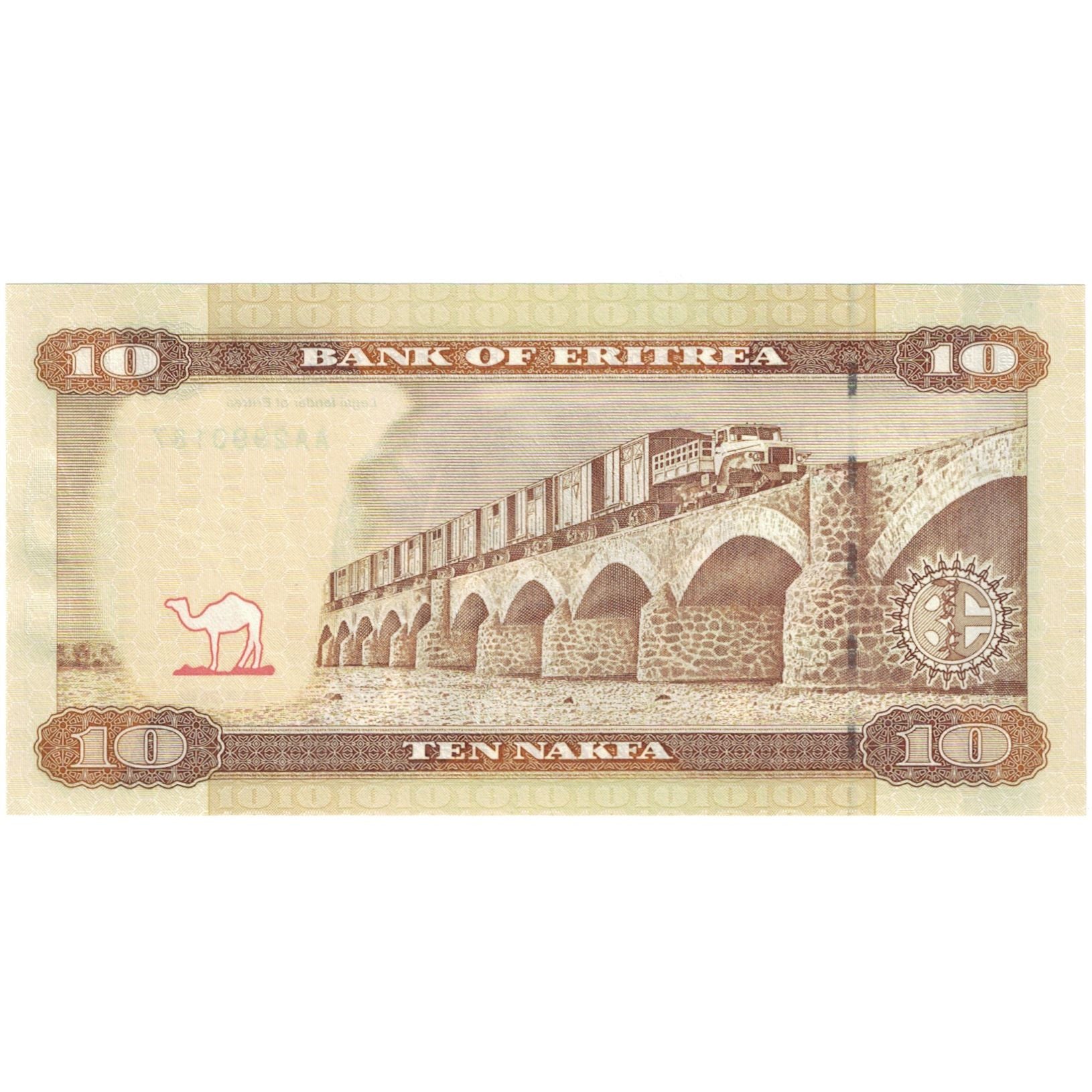 Banknote, Eritrea, 10 Nakfa, 2012, 2012-05-24, KM:3, UNC(65-70)
