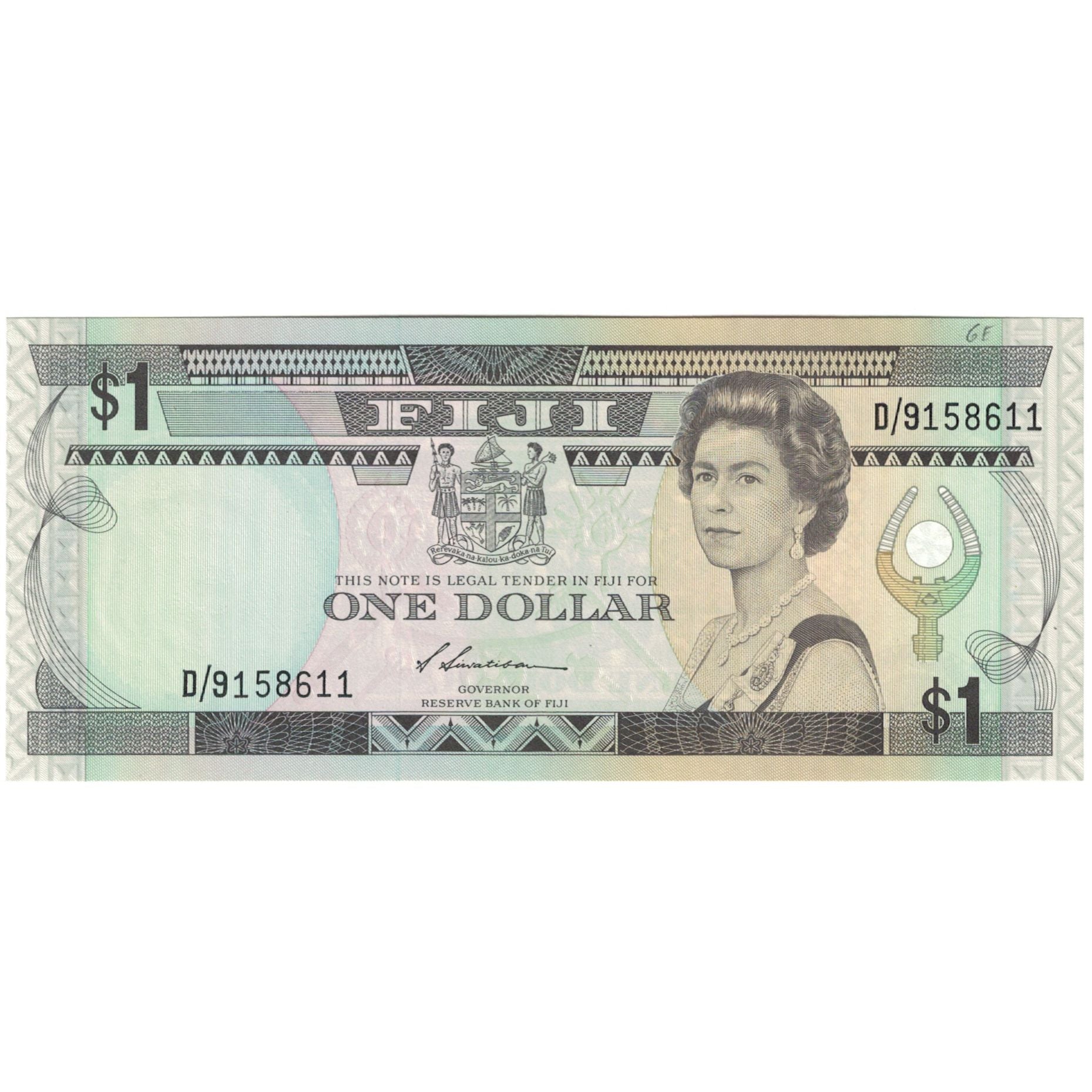 Banknote, Fiji, 1 Dollar, KM:86a, UNC(65-70)