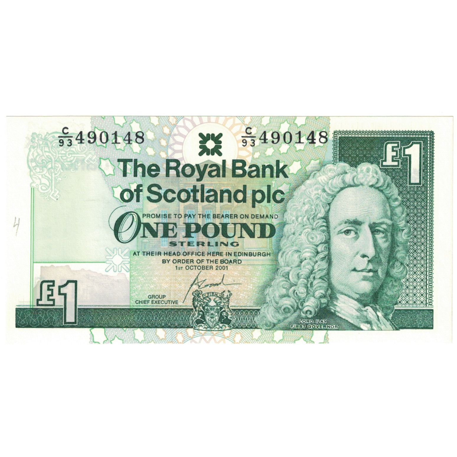 Banknote, Scotland, 1 Pound, 1988-, 2001-10-01, KM:351e, UNC(65-70)