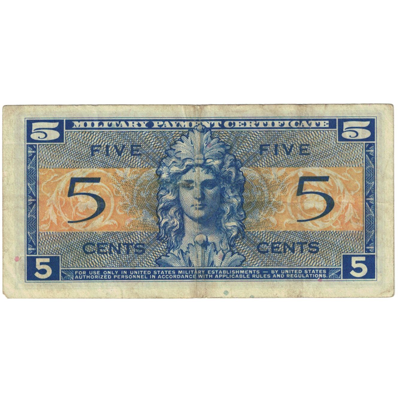 Banknote, United States, 5 Cents, KM:M29, VF(20-25)