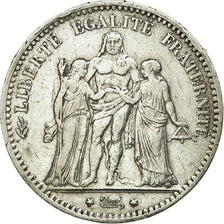 Coin, France, Hercule, 5 Francs, 1876, Paris, EF(40-45), Silver, KM:820.1