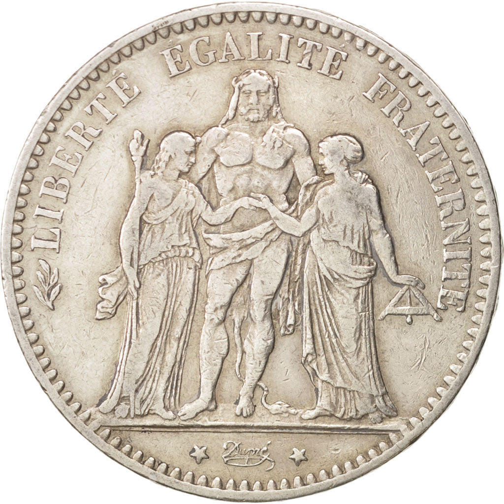 France, Hercule, 5 Francs, 1875, Paris, EF(40-45), Silver, KM:820.1