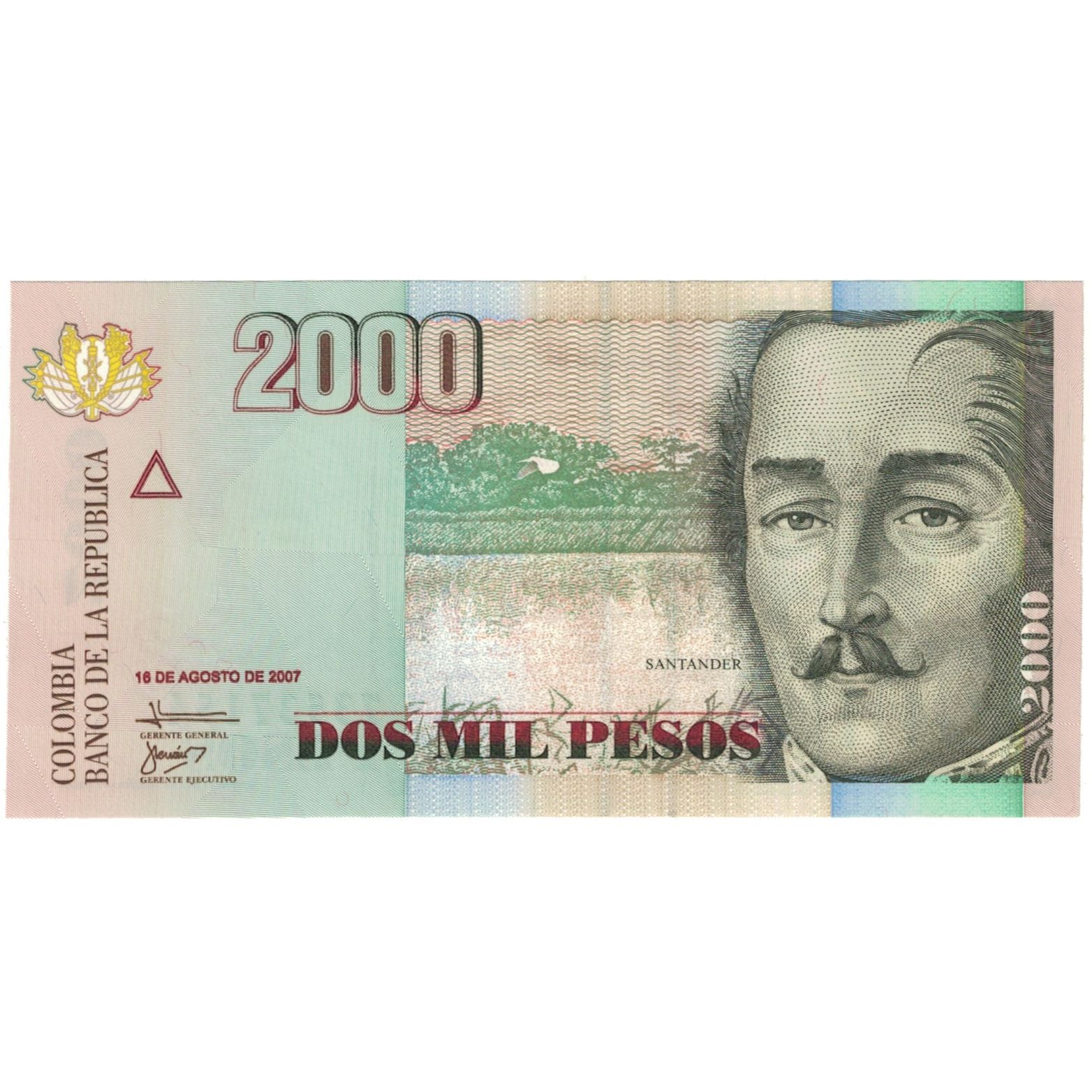 Banknote, Colombia, 2000 Pesos, 2007, KM:451a, UNC(65-70)