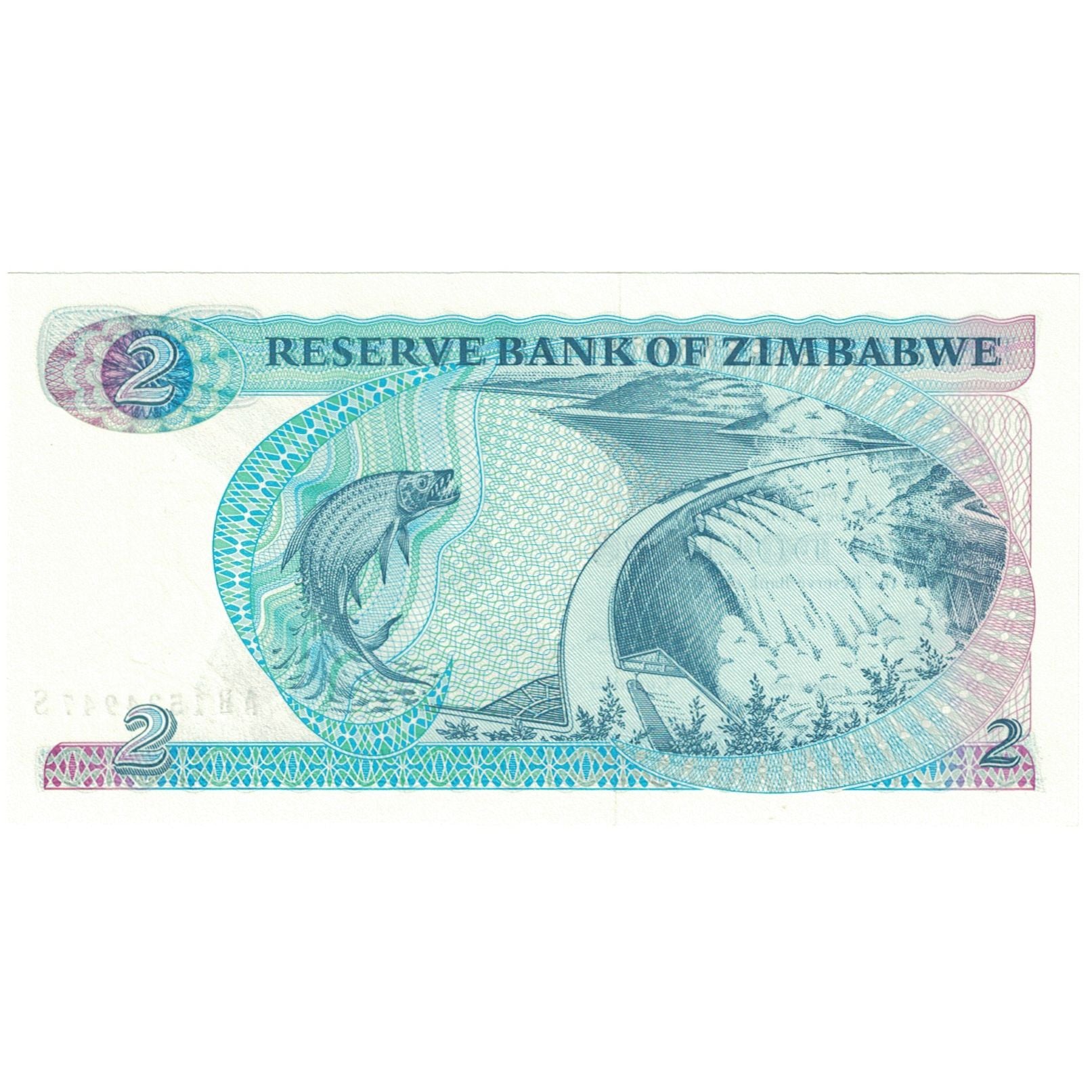 Billet, Zimbabwe, 2 Dollars, 1983, KM:1b, NEUF