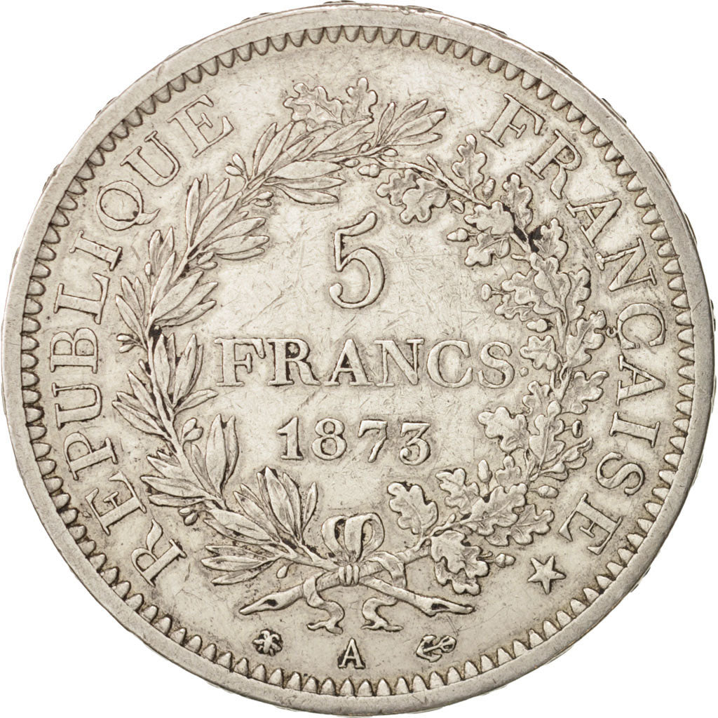 France, Hercule, 5 Francs, 1873, Paris, EF(40-45), Silver, KM:820.1