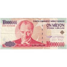 Nota, Turquia, 10,000,000 Lira, L.1970 (1999), 1970-01-26, KM:214, AU(55-58)