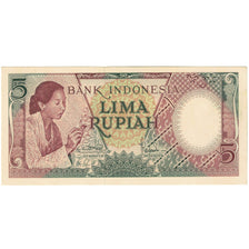 Banknote, Indonesia, 5 Rupiah, 1958, KM:55, UNC(65-70)