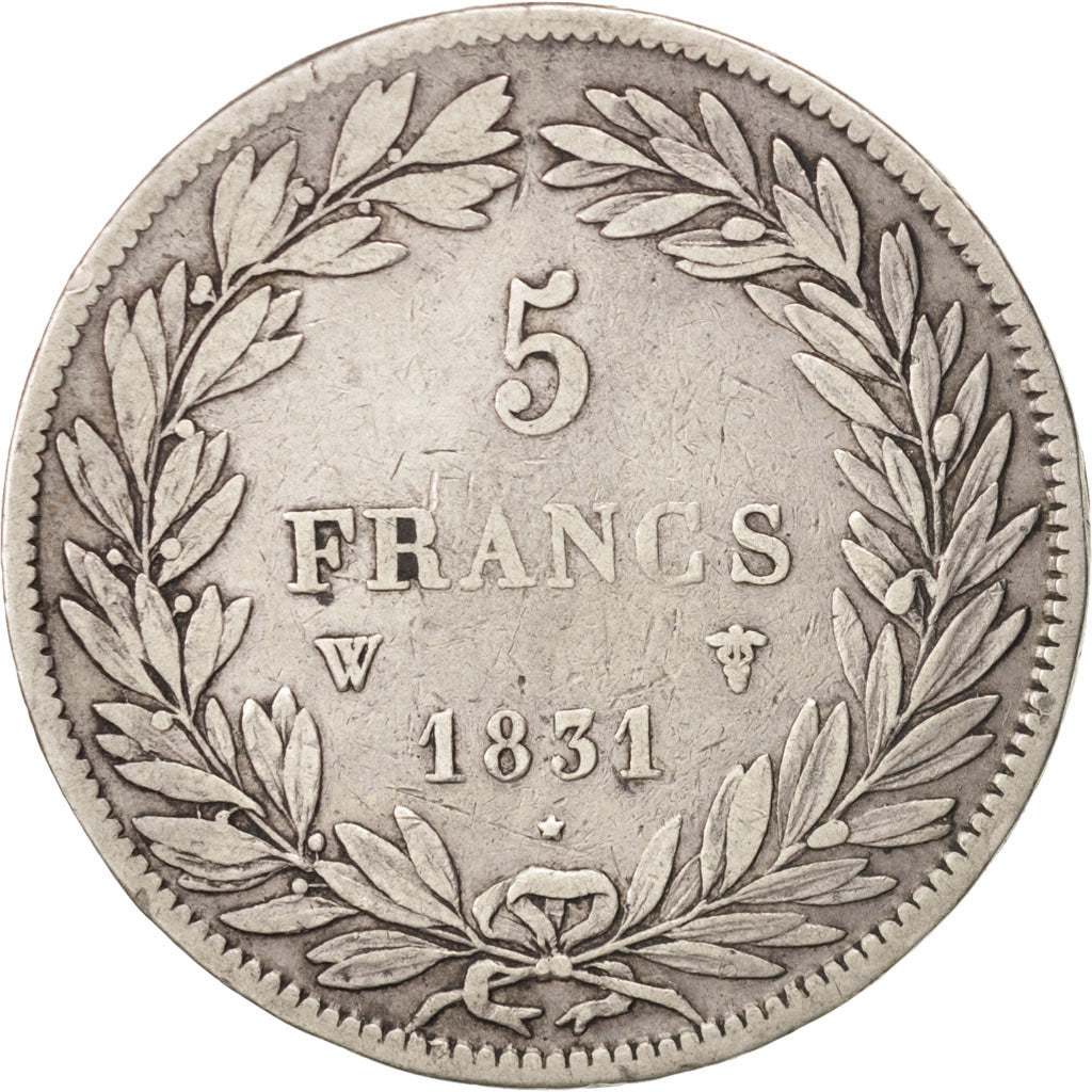 France, Louis-Philippe, 5 Francs, 1831, Lille, TB, Argent, KM:735.13, Gadoury676