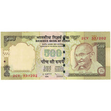 Banknot, India, 500 Rupees, 2009, KM:99d, UNC(65-70)