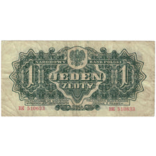 Banknote, Poland, 1 Zloty, 1944, KM:105a, VF(30-35)