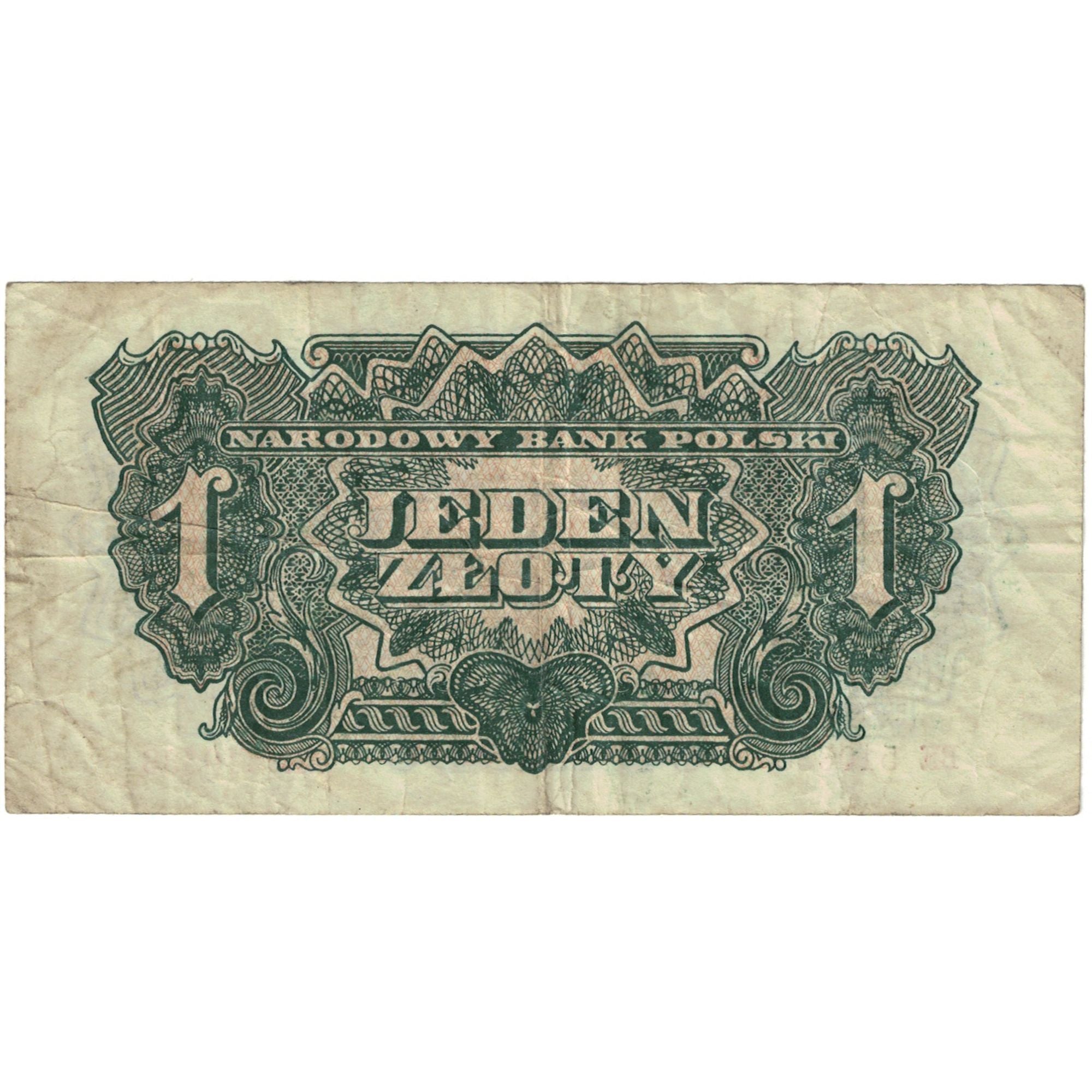 Banknote, Poland, 1 Zloty, 1944, KM:105a, VF(30-35)