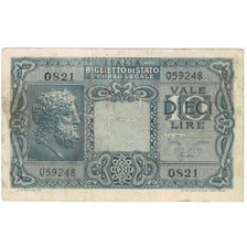 Billet, Italie, 10 Lire, KM:32c, TTB