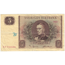Banknote, Sweden, 5 Kronor, 1956, KM:42c, VF(20-25)