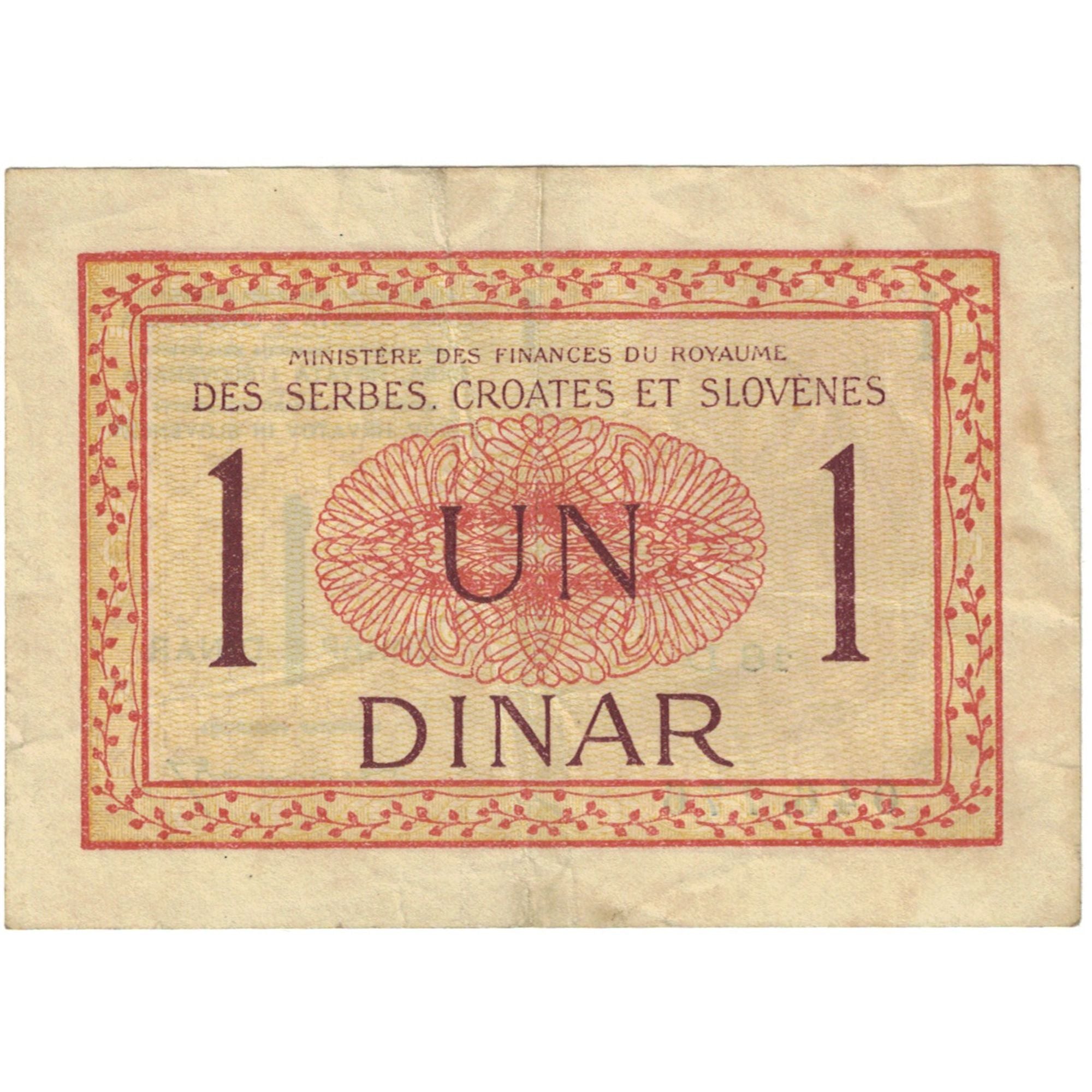 Banknote, Yugoslavia, 1 Dinar, 1919, KM:12, EF(40-45)