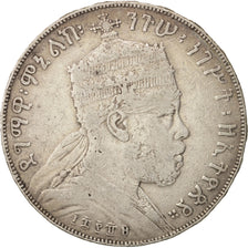 Ethiopia, Menelik II, Birr, 1889, VF(30-35), Silver, KM:5