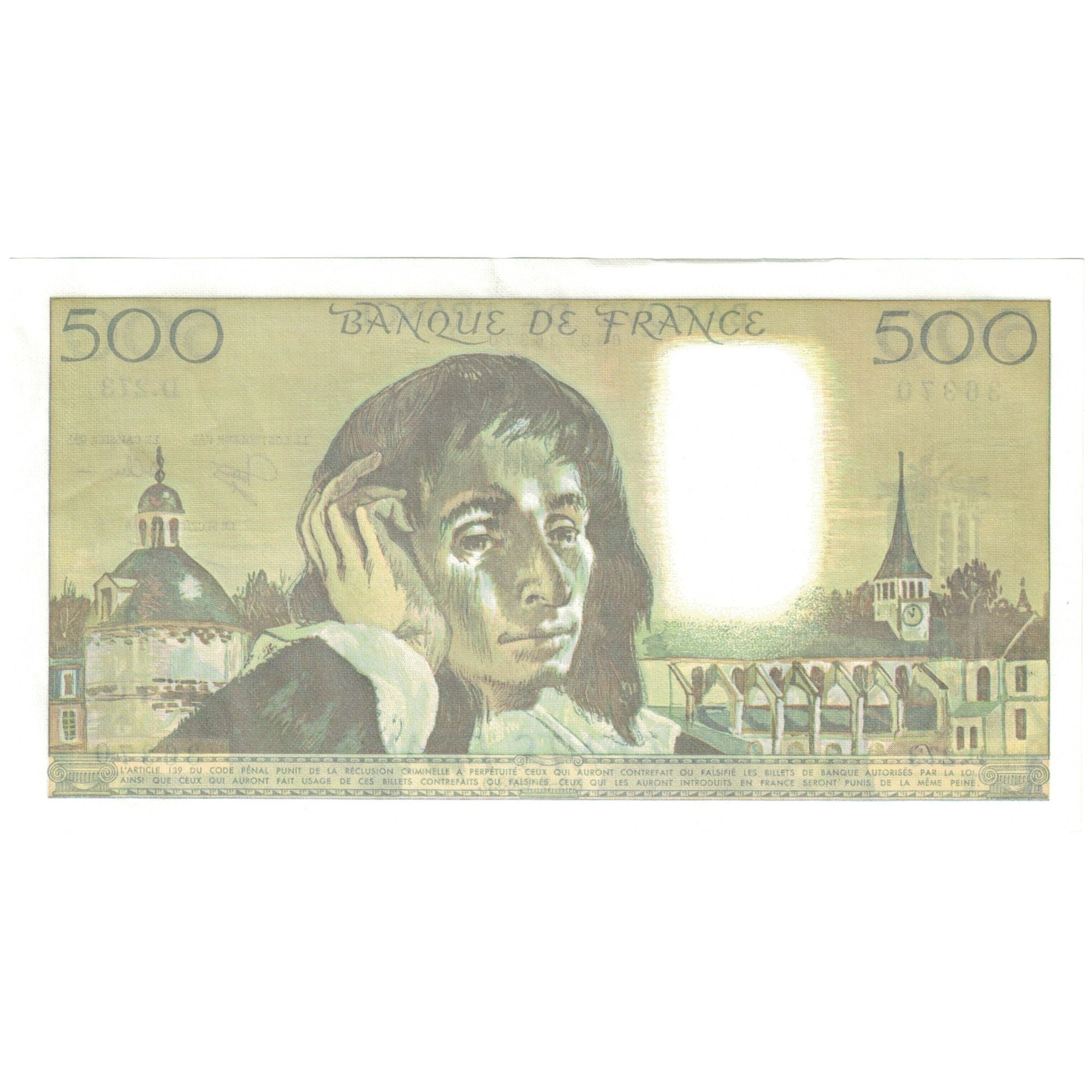 Francia, 500 Francs, Pascal, 1988, D.273 36370, SPL-, Fayette:71.38, KM:156g