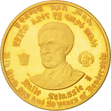 Ethiopia, Haile Selassie, 10 Dollars, 1966, MS(63), Gold, KM:38