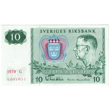 Billet, Suède, 10 Kronor, 1963-1990, KM:52d, NEUF