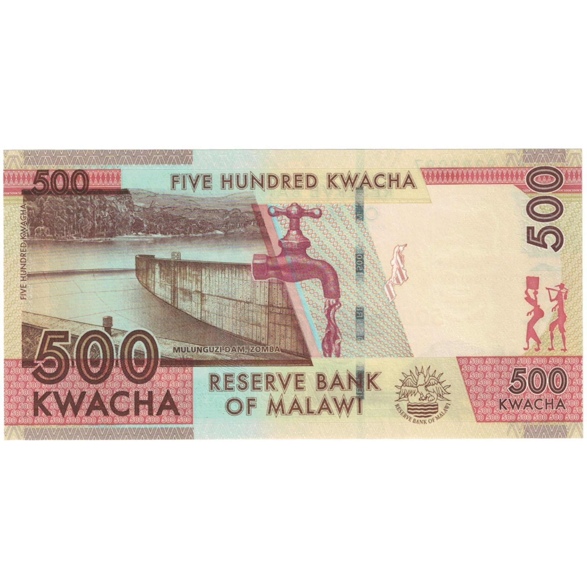 Billet, Malawi, 500 Kwacha, 2012, KM:61, NEUF