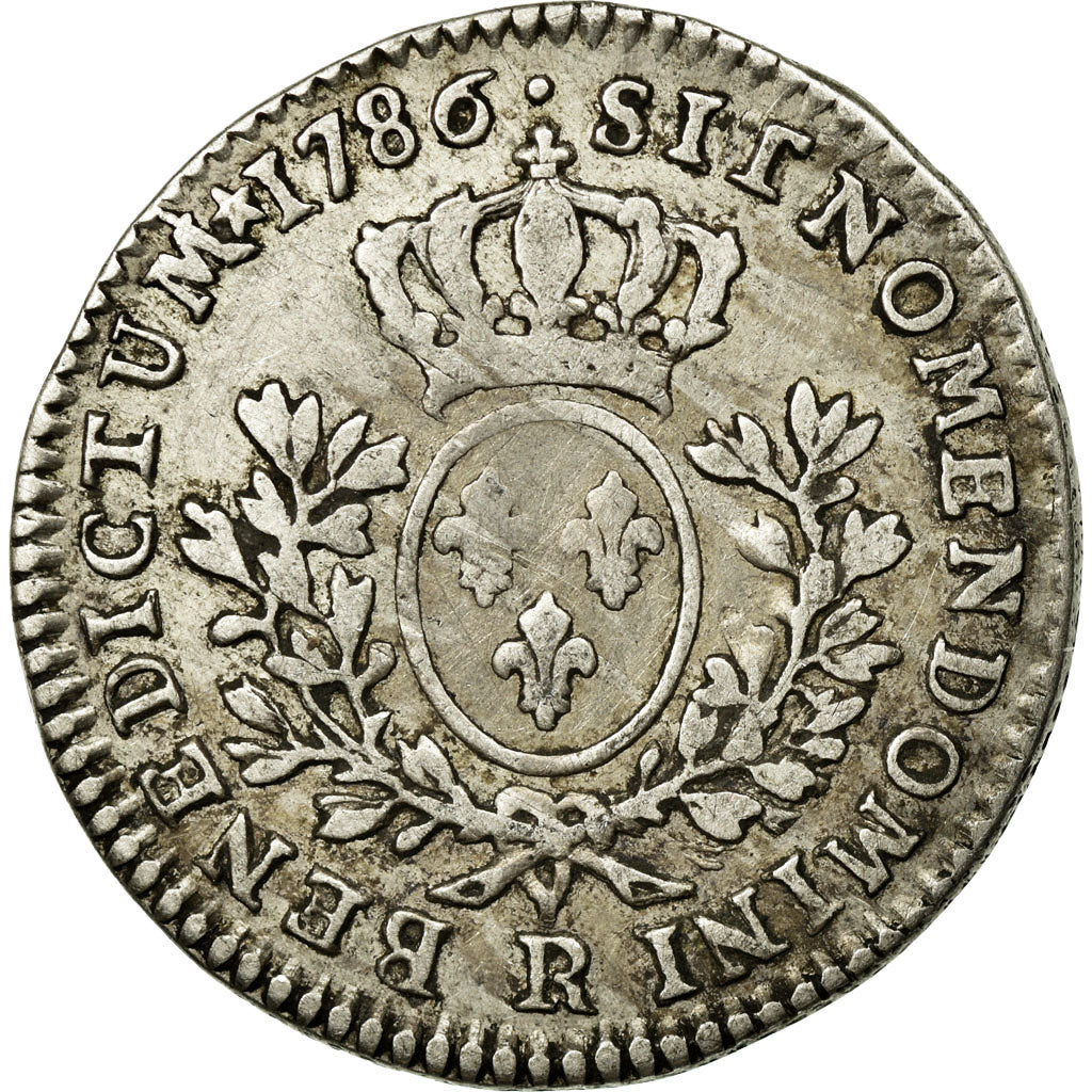 Coin, France, Louis XVI, 1/5 Écu, 24 Sols, 1/5 ECU, 1786, Orléans, VF(30-35)