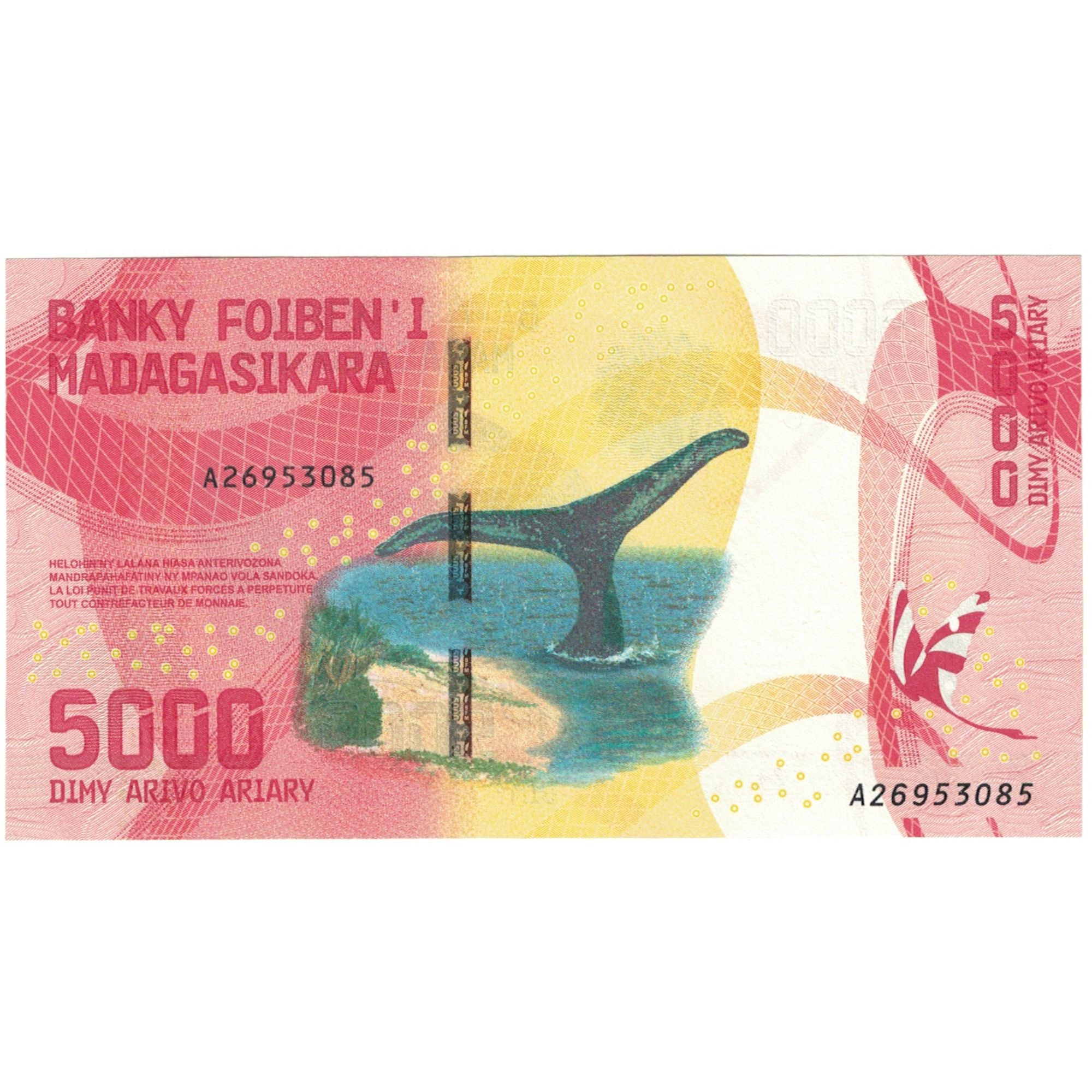 Billet, Madagascar, 5000 Ariary, 2017, NEUF