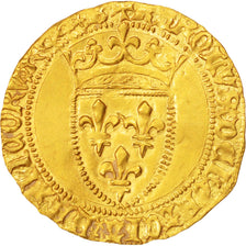 France, Charles VII, Écu d'or 1er type, Bourges, SUP, Or, Duplessy:453 A