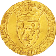 France, Charles VII, Écu d'or 1st type, Bourges, AU(55-58), Gold, Duplessy:453