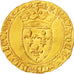 France, Charles VII, Écu d'or 1er type, Bourges, SUP, Or, Duplessy:453 A