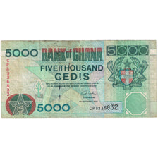 Banknote, Ghana, 5000 Cedis, 2002, 2002-09-02, KM:34h, VF(20-25)