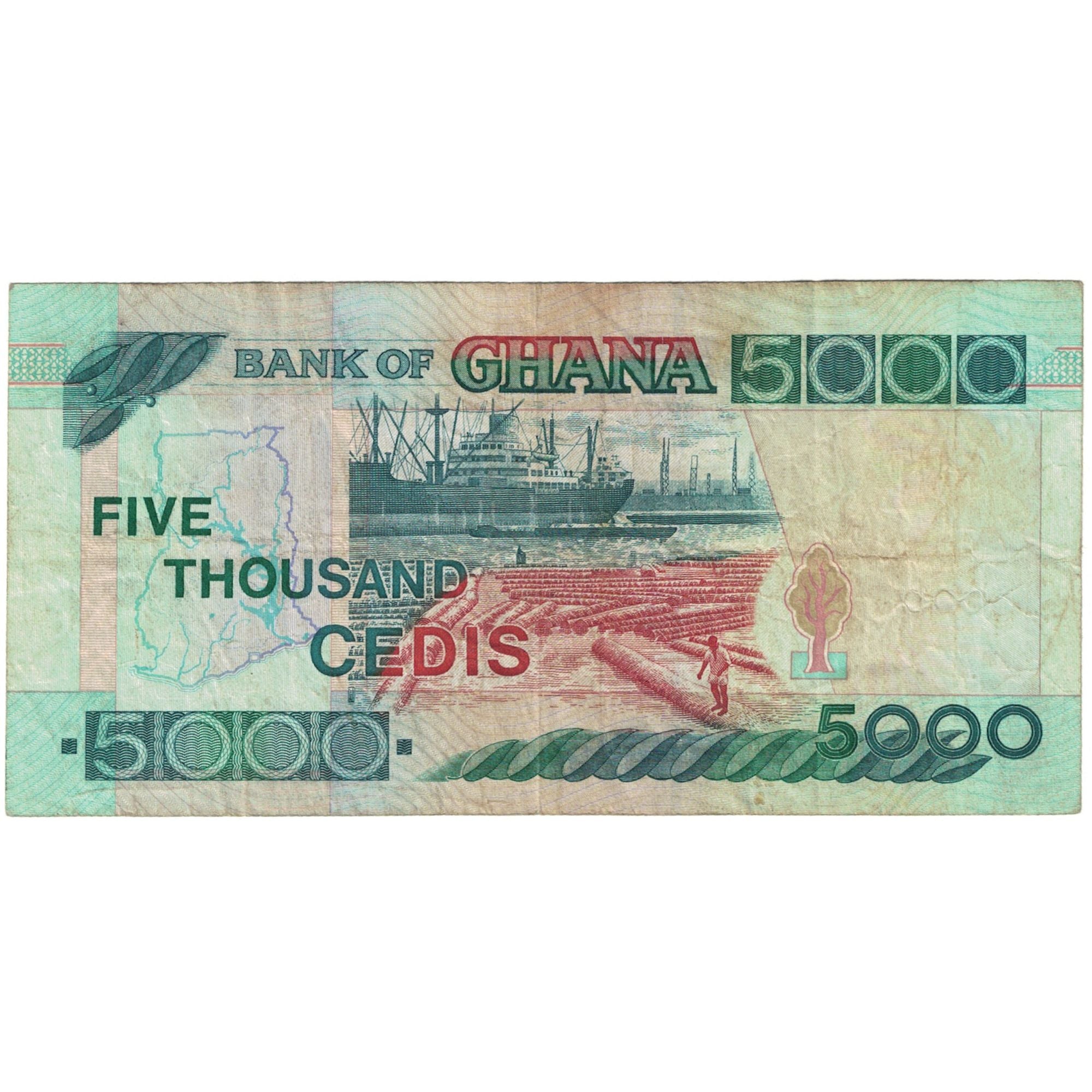 Banknote, Ghana, 5000 Cedis, 2002, 2002-09-02, KM:34h, VF(20-25)