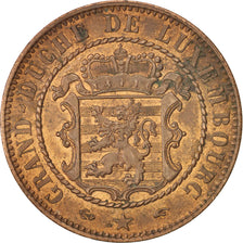 Luxembourg, William III, 10 Centimes, 1855, Paris, AU(55-58), Bronze, KM:23.2