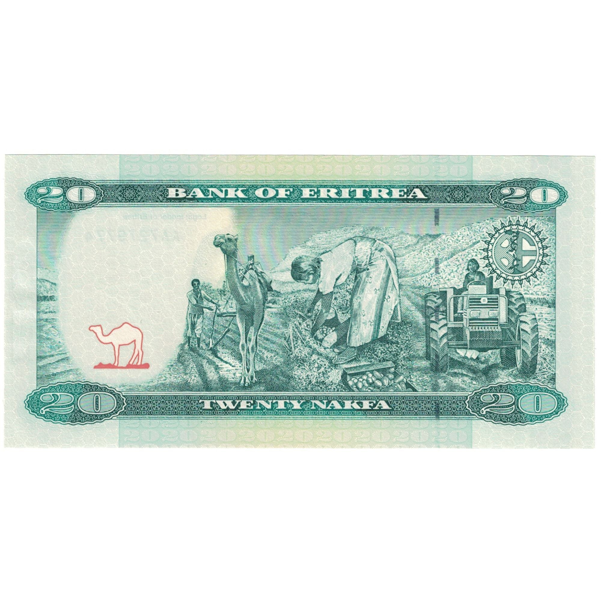 Banknote, Eritrea, 20 Nakfa, 2012, 2012-05-24, KM:New, UNC(65-70)