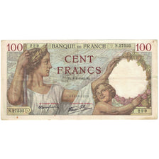 France, 100 Francs, Sully, 1942, N.27535 229, TB+, Fayette:26.64, KM:94