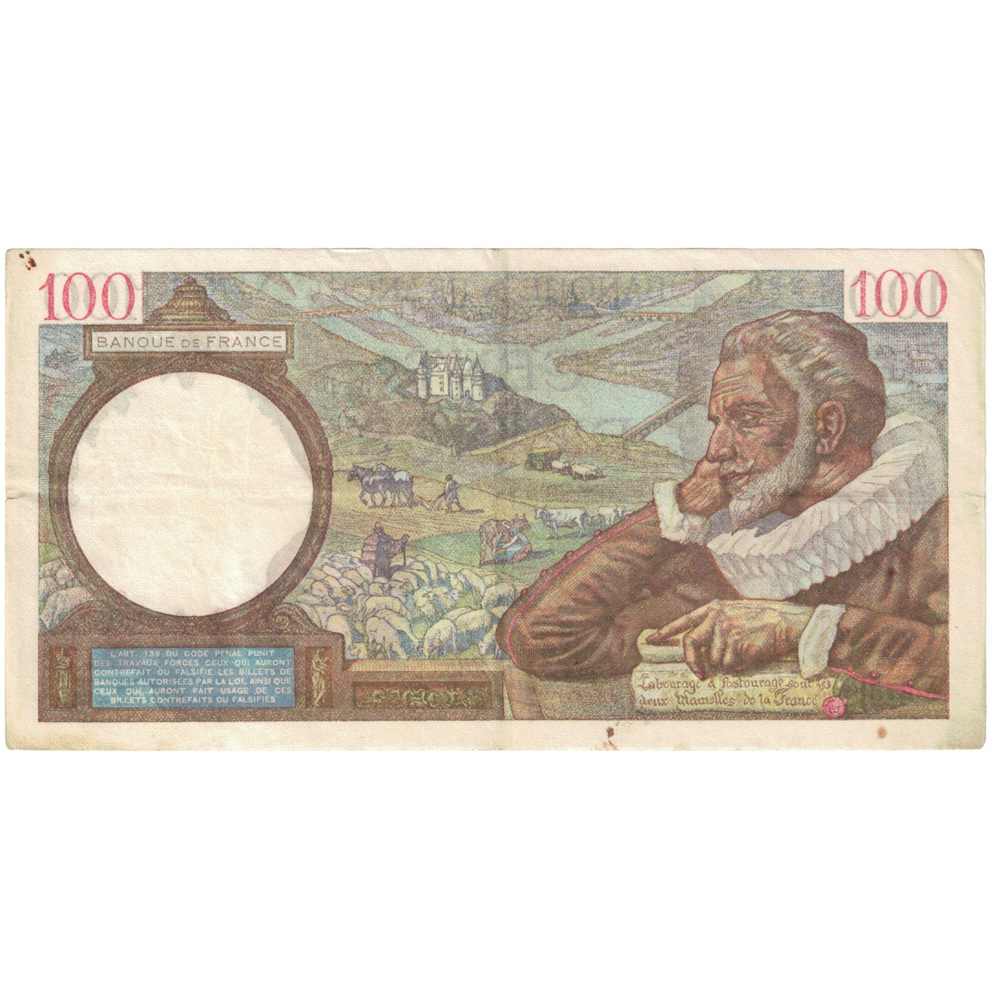 Francia, 100 Francs, Sully, 1942, N.27535 229, MB+, Fayette:26.64, KM:94