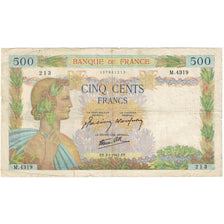 Francia, 500 Francs, La Paix, 1942, M.4319 213, BC+, Fayette:32.26, KM:95b