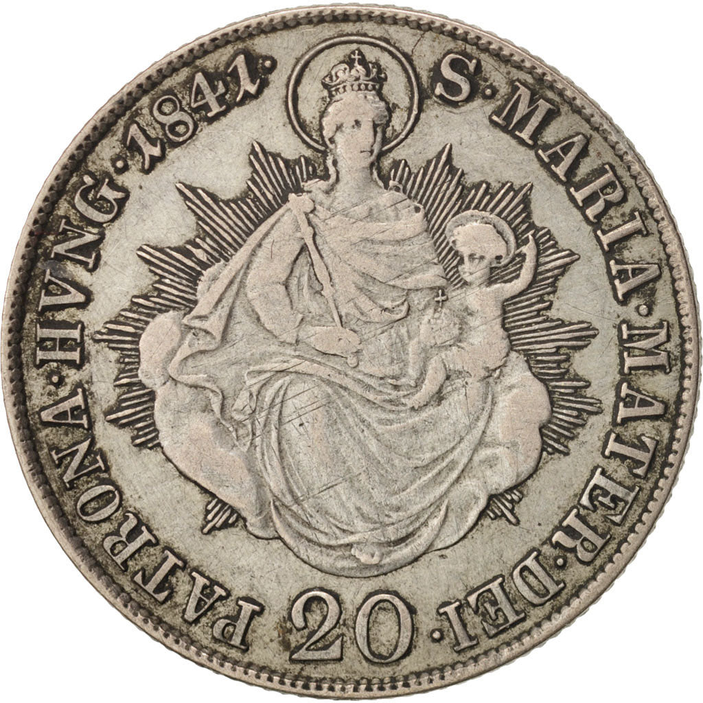 Hungary, Ferdinand V, 20 Krajczar, 1841, Kremnitz, EF(40-45), Silver, KM:422
