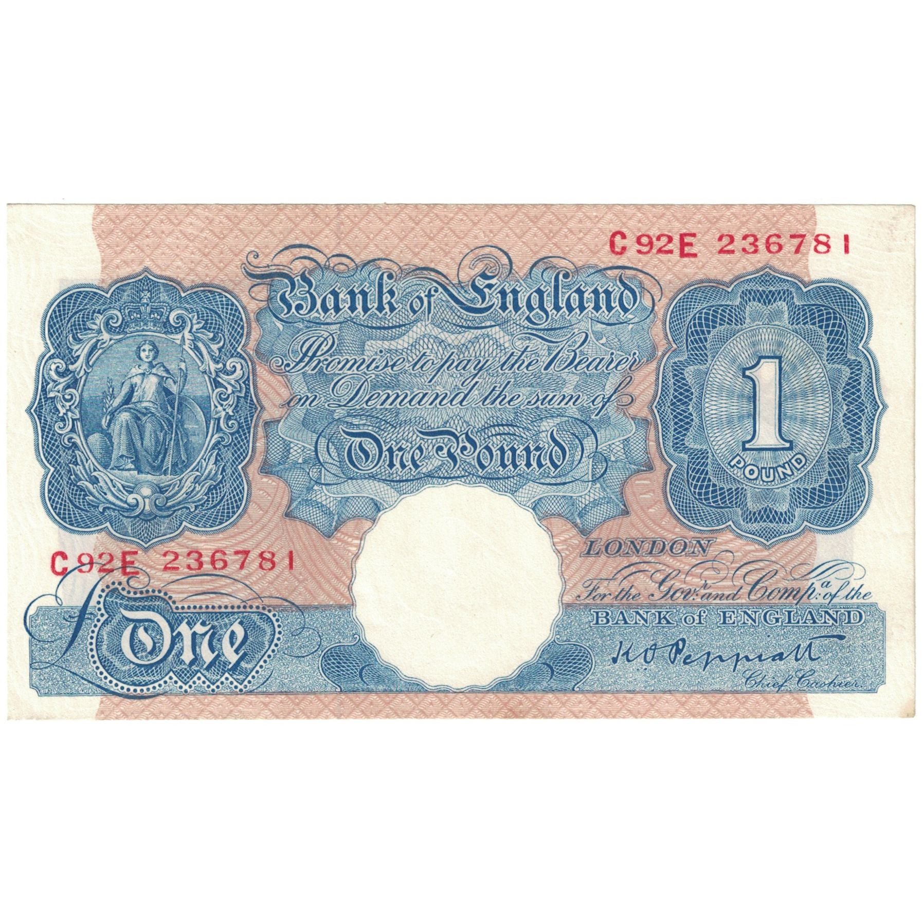 Banconote, Gran Bretagna, 1 Pound, 1940, KM:367a, SPL-