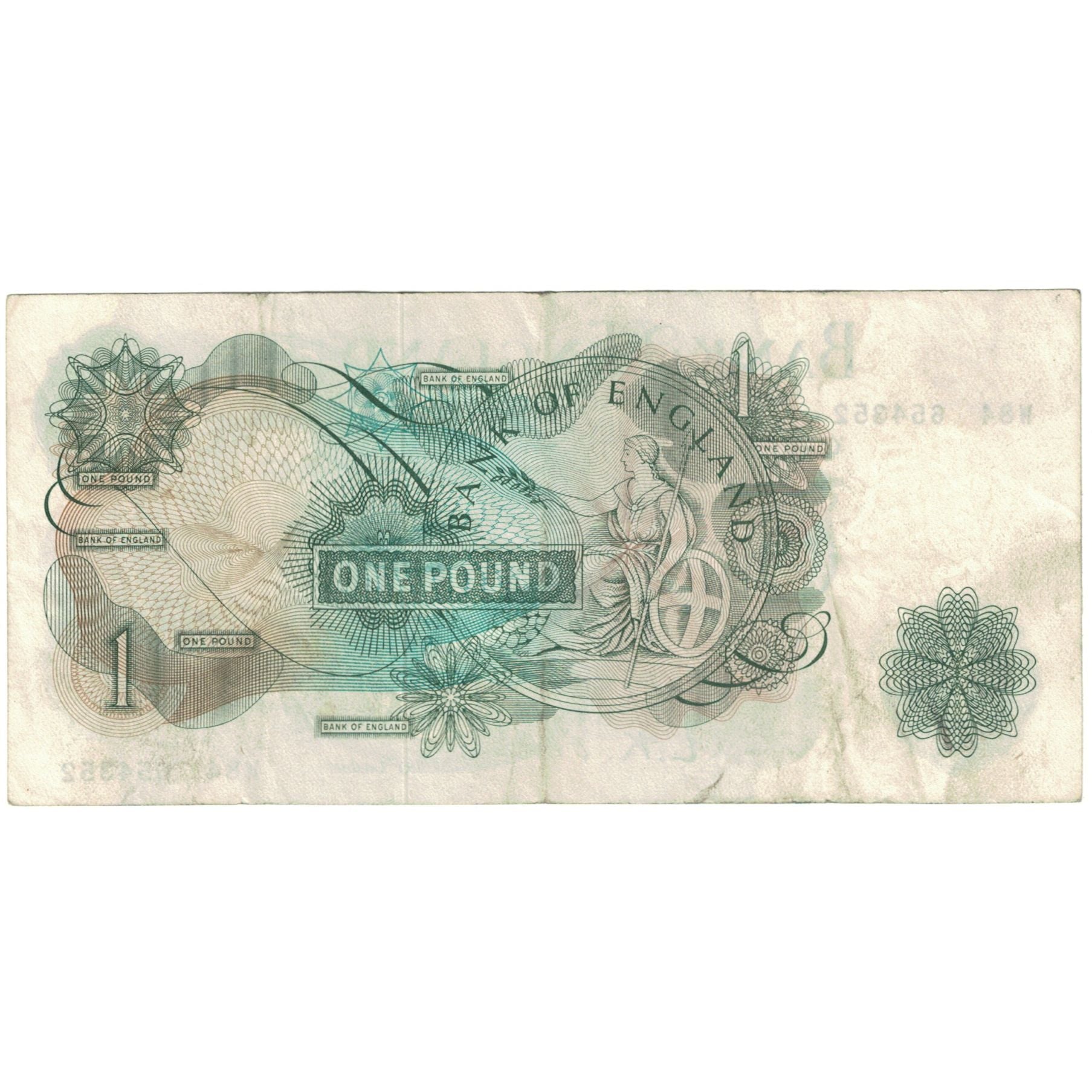 Geldschein, Großbritannien, 1 Pound, 1960, KM:374a, S+