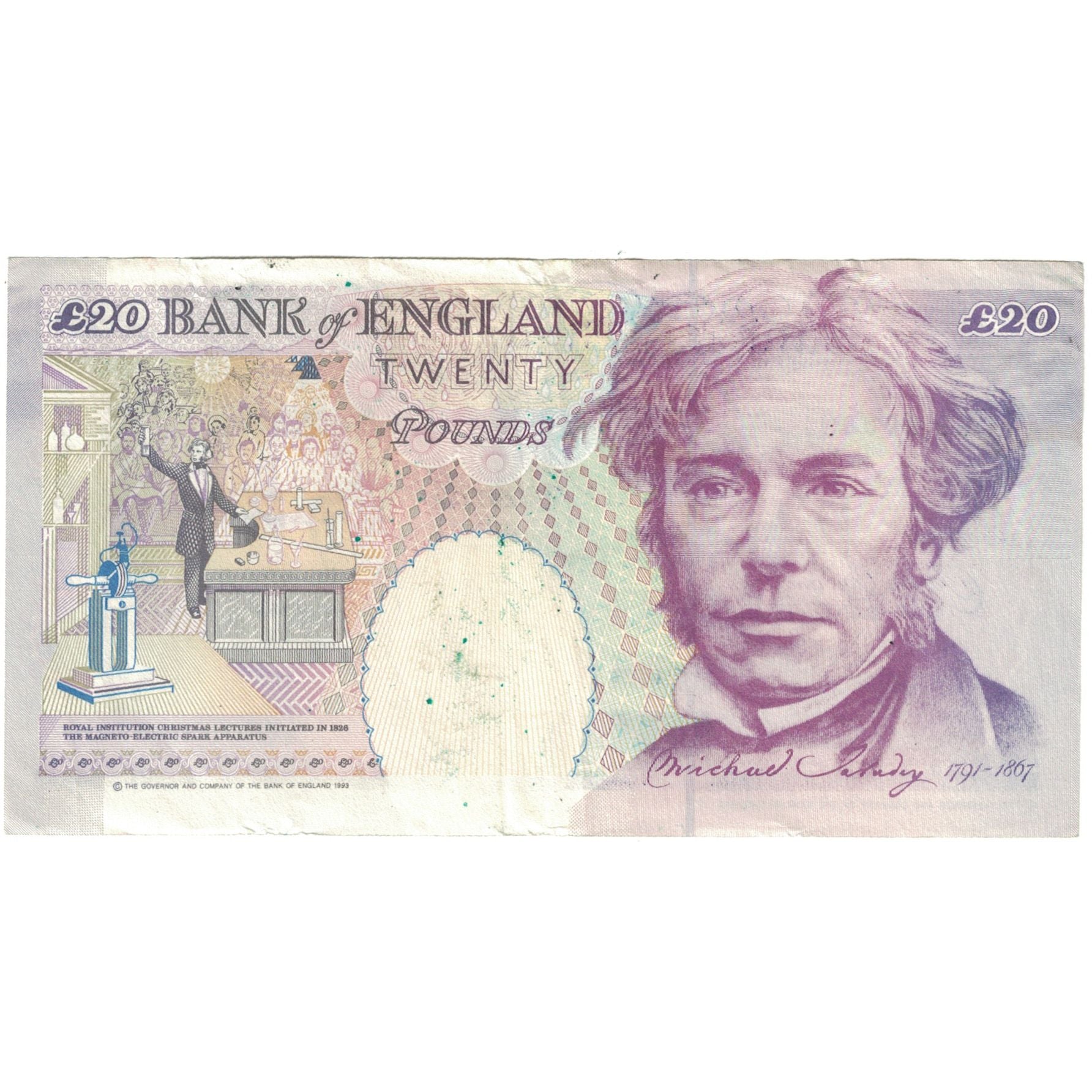 Banknote, Great Britain, 20 Pounds, 1993, KM:384b, EF(40-45)