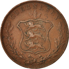 Guernsey, 8 Doubles, 1834, EF(40-45), Copper, KM:3
