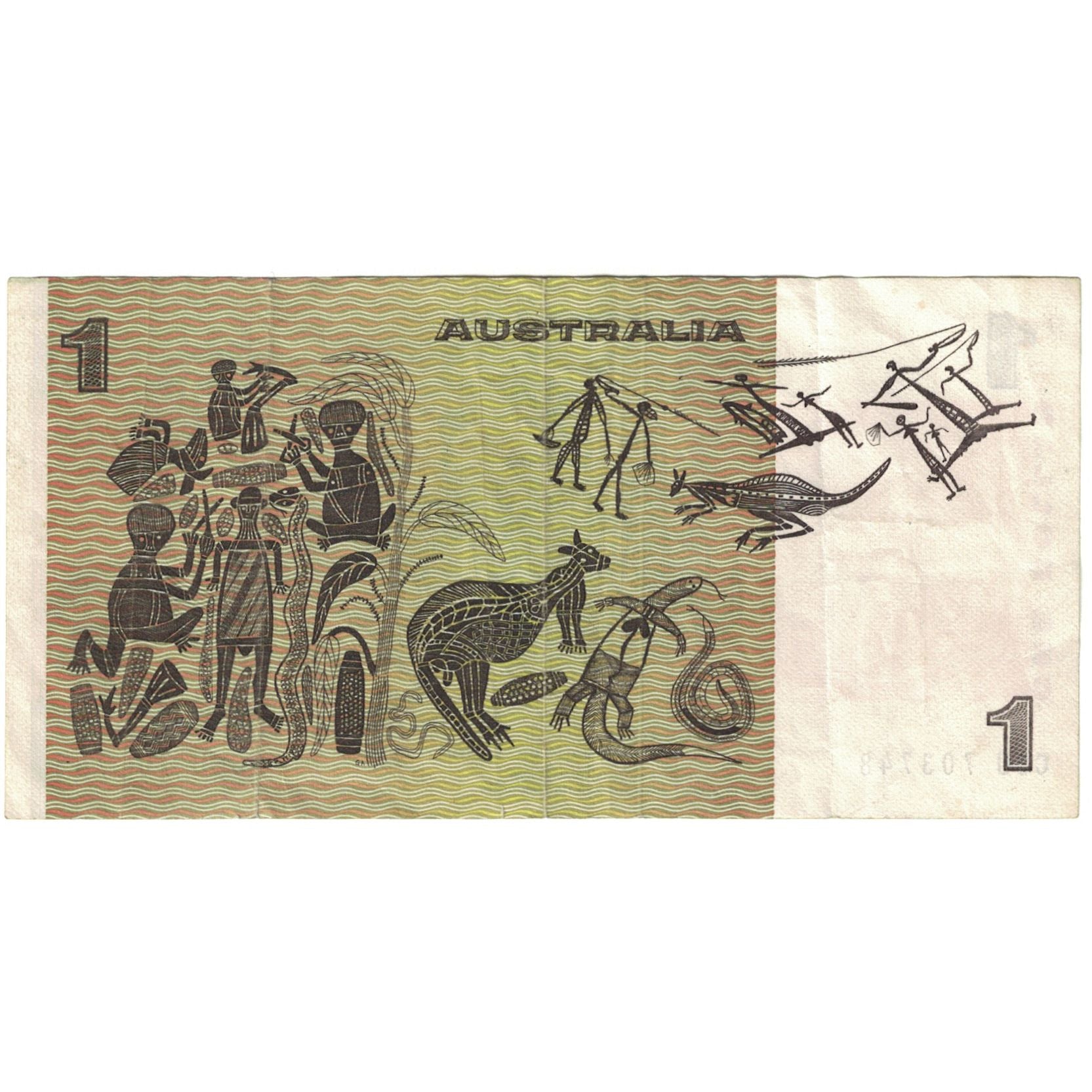 Billet, Australie, 1 Dollar, KM:37a, TTB