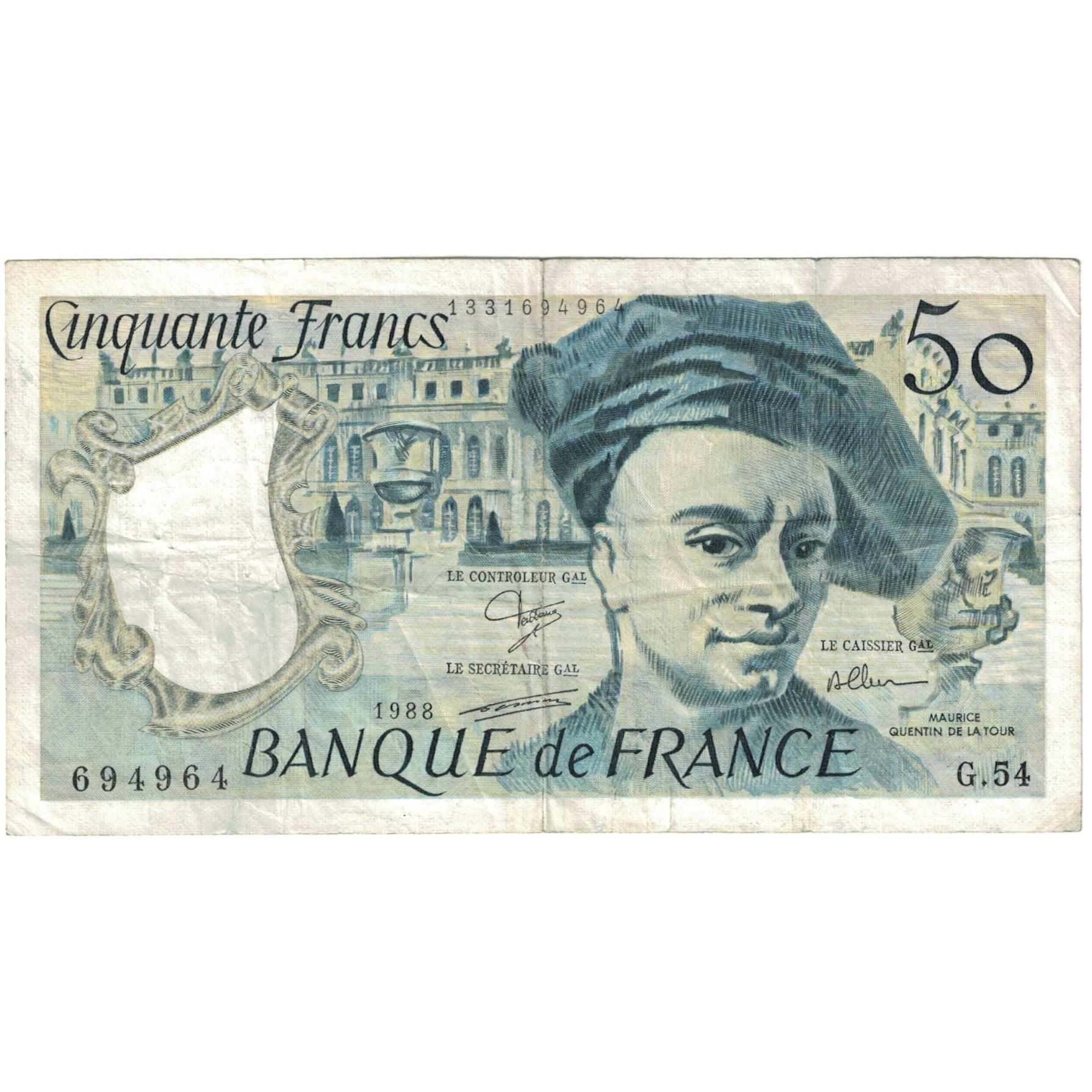 France, 50 Francs, 1988, 694964 G.54, TB, Fayette:67.15, KM:152d