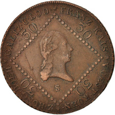 Austria, Franz II (I), 30 Kreuzer, 1807, Schmollnitz, MBC, Cobre, KM:2149