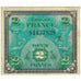 France, 2 Francs, Flag/France, 1944, 84437828, VF(20-25), Fayette:16.02, KM:114a